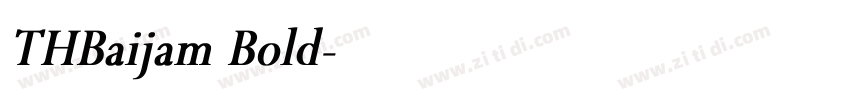 THBaijam Bold字体转换